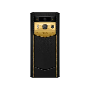 گوشی موبایل متاورتو نسل ۲ مدل LUXURY CUSTOM-MADE GOLD RADIANT BLADE EDITION WITH BLACK INK CALFSKIN BLACK